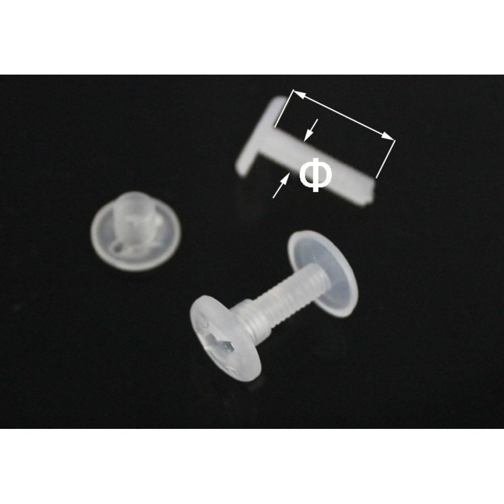 플라스틱 나사 너트 Pp 종이 선반 일반 라미네이트 커넥터 직경 5mm, 사출 성형 고정 나사 어댑팅 조각